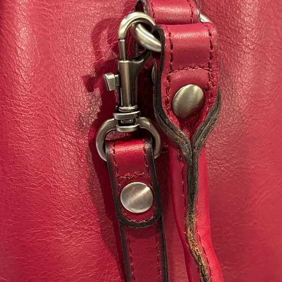 Patricia Nash Leather Calvi Handbag Crossbody in Red - Picture 10 of 15